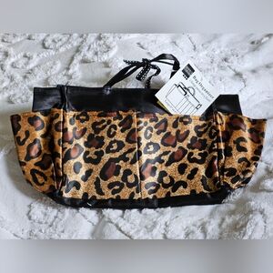 NWT Large Bag/purse/tote Organizer Insert Leopard Print + Black